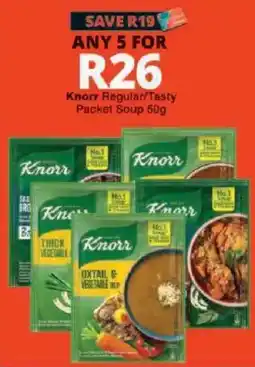 Checkers Knorr Regular/Tasty Packet Soup offer