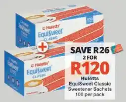 Checkers Hulett's EquiSweet Classic Sweetener Sachets offer