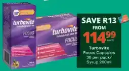 Checkers Turbovite Focus Capsules offer