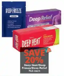 Checkers Deep Heat/Deep Freeze/Deep Relief Rub offer
