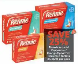 Checkers Rennie Antacid Chewable Tablets offer