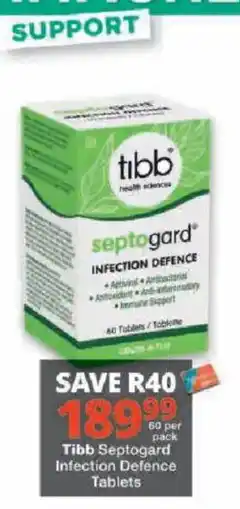 Checkers Tibb Septogard Infection Defence Tablets offer