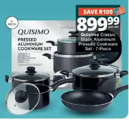 Checkers Quisimo Classic Black Aluminium Pressed Cookware Set offer