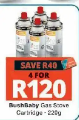 Checkers BushBaby Gas Stove Cartridge offer