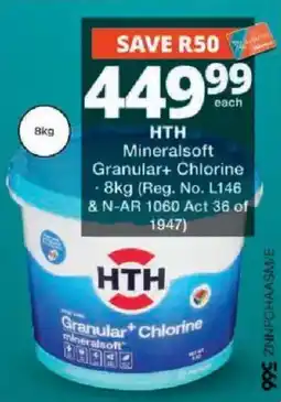 Checkers HTH Granular+ Chlorine mineralsoft offer