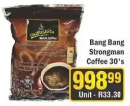 J&E Cash and Carry Bang Bang Strongman Coffee 30's offer