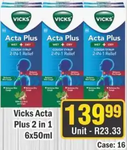 J&E Cash and Carry Vicks Acta Plus 2 in 1 offer