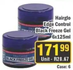 J&E Cash and Carry Hairglo Edge Control Black Freeze Gel offer