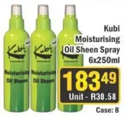 J&E Cash and Carry Kubi Moisturising Oil Sheen Spray offer