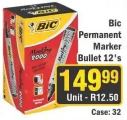 J&E Cash and Carry Bic Permanent Marker Bullet 12's offer