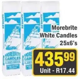 J&E Cash and Carry Morebrite White Candles offer