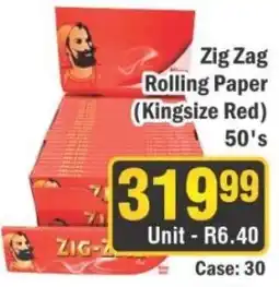 J&E Cash and Carry Zig Zag Rolling Paper (Kingsize Red) offer