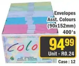 J&E Cash and Carry Colo Envelopes Assorted offer