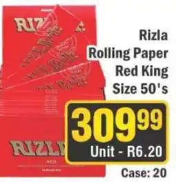 J&E Cash and Carry Rizla Rolling Paper Red King Size 50's offer