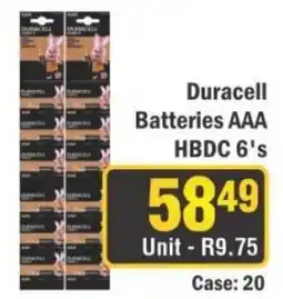 J&E Cash and Carry Duracell Batteries AAA HBDC 6's offer