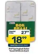Pick n Pay Springbok roller towel white 2s each offer