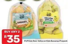 Pick n Pay Hypermarket Red, yellow or kids bananas prepack offer