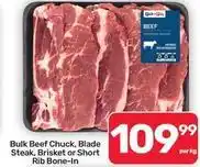 Pick n Pay Hypermarket Pick n pay - bulk beef chuck, blade steak, brisket or short rib bone-in offer
