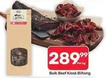 Pick n Pay Hypermarket Bulk beef kiosk biltong offer