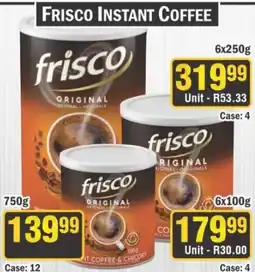 J&E Cash and Carry Frisco Instant Coffee offer
