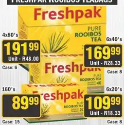 J&E Cash and Carry Freshpak Pure Rooibos Tea offer