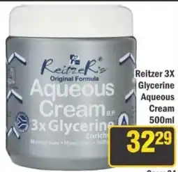 J&E Cash and Carry Reitzer's Aqueous Cream 3x Glycerine offer