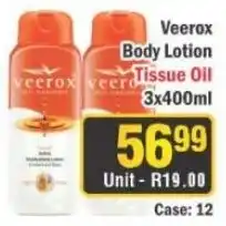 J&E Cash and Carry Veerox Body Lotion Tissue Oil offer