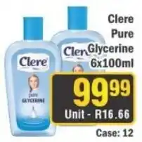 J&E Cash and Carry Cleere Pure Glycerine offer