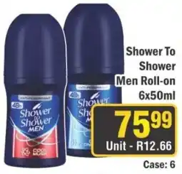 J&E Cash and Carry Shower To Shower Men Roll-on offer