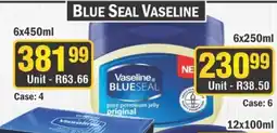 J&E Cash and Carry Vaseline Blue Seal offer