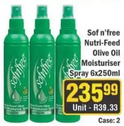 J&E Cash and Carry Sof n'free Nutri-Feed Olive Oil Moisturiser Spray offer