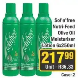J&E Cash and Carry Sof'n'free Nutri-Feed Olive Oil Moisturiser offer