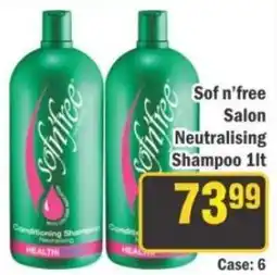 J&E Cash and Carry Sof n'free Salon Neutralising Shampoo offer