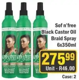 J&E Cash and Carry Sof n'free Black Castor Oil Braid Spray offer