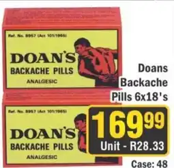 J&E Cash and Carry Doan's Backache Pills offer