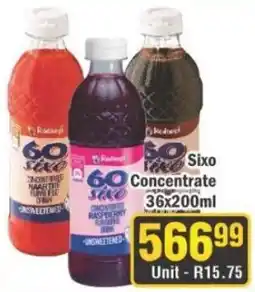 J&E Cash and Carry Sixo Concentrate offer