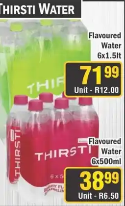 J&E Cash and Carry Thirsti Water offer