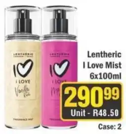 J&E Cash and Carry Lentheric I Love Mist offer