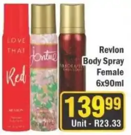 J&E Cash and Carry Revlon Body Spray Female offer