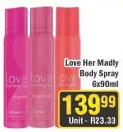 J&E Cash and Carry Love Her Madly Body Spray offer