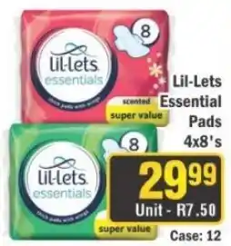 J&E Cash and Carry Lil-Lets Essential Pads offer