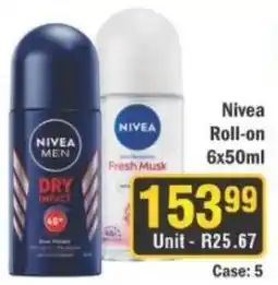 J&E Cash and Carry Nivea Men Dry Impact Roll-on Fresh Musk offer