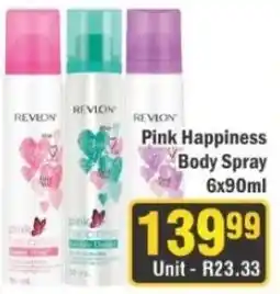 J&E Cash and Carry Revlon Pink Happiness Body Spray offer