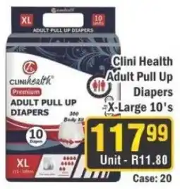 J&E Cash and Carry Clini Health Adult Pull Up Diapers offer