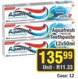 J&E Cash and Carry Aquafresh Toothpaste offer