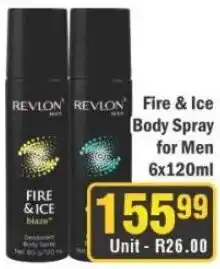 J&E Cash and Carry Revlon Fire & Ice Body Spray for Men offer