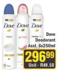 J&E Cash and Carry Dove Deodorant Assorted offer