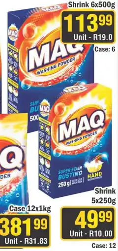 J&E Cash and Carry MAQ Washing Powder offer
