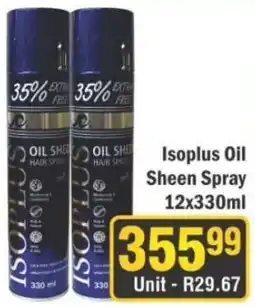 J&E Cash and Carry Isoplus Oil Sheen Spray offer