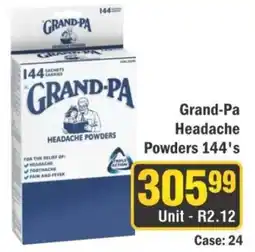 J&E Cash and Carry Grand-Pa Headache Powders offer